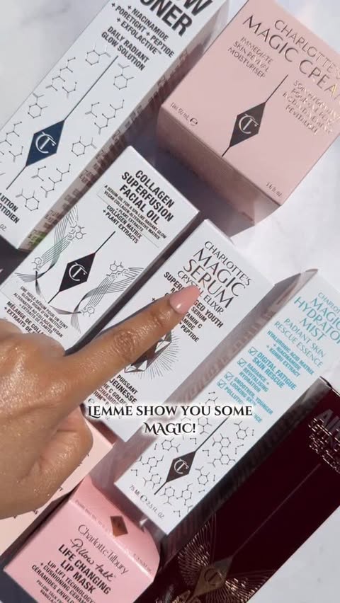 Instagram post by @honey.bon.bon for Charlotte Tilbury. Caption reads: 🪄 @CharlotteTilbury Magic 🪄 Make your skin GLOW....