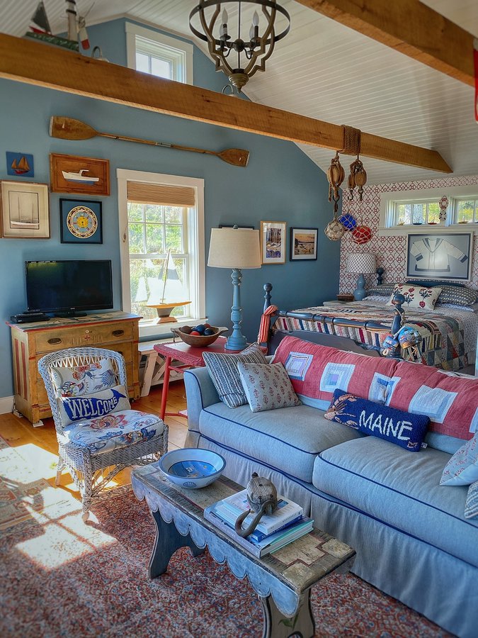 Instagram post by @mollyinmaine for Revival. Caption reads: The guest cottage is feeling extra cozy these days....