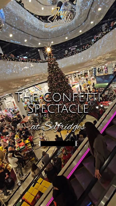 Instagram post by @jaysheikh_official for Selfridges. Caption reads: The Confetti Spectacle
At Selffirdges Birmingham....