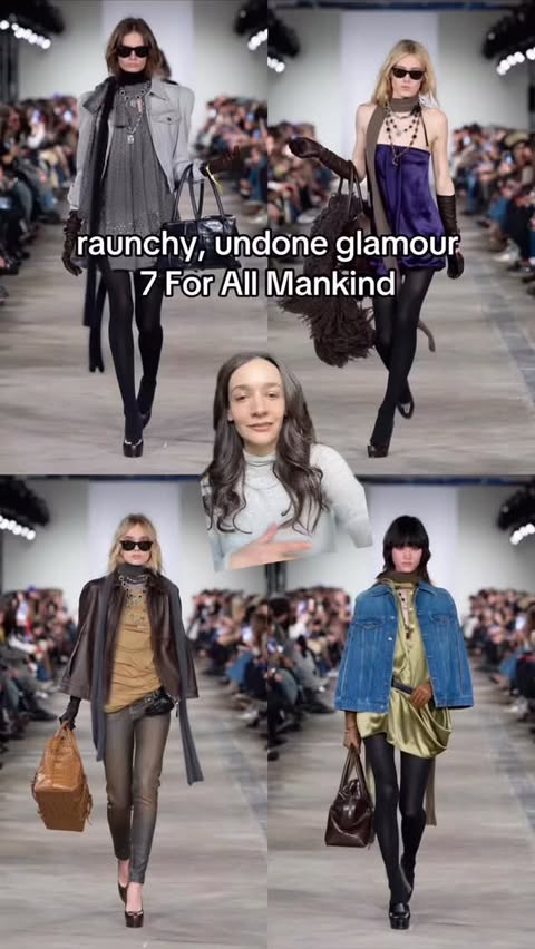 Instagram post by @oldloserinbrooklyn for 7 FOR ALL MANKIND. Caption reads: @7forallmankind brought back beloved fashion eras....
