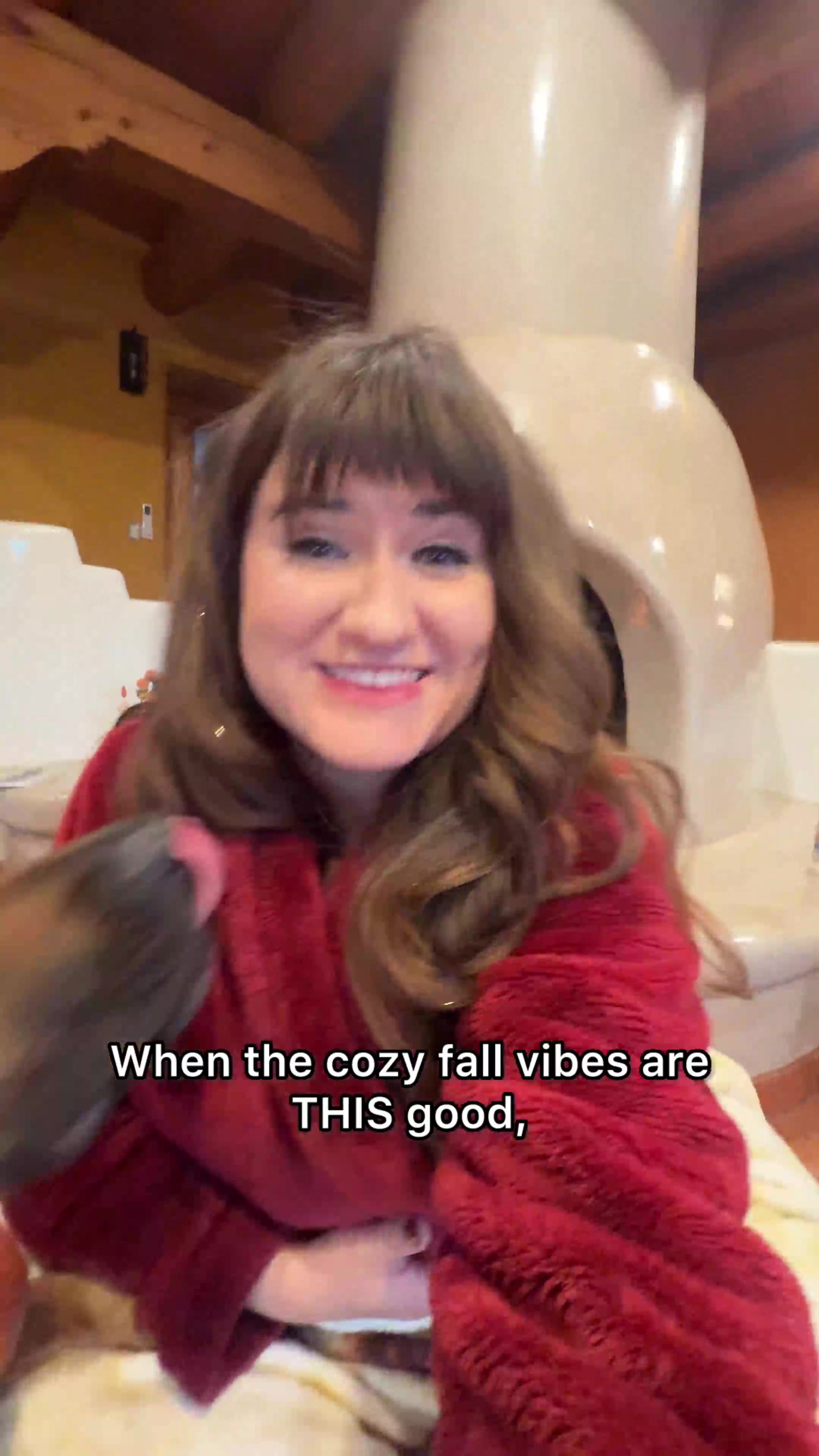 TikTok post by @bonjourbecky for Safeway. Caption reads: #SafewayPartner Yes, THIS is what grocery shopping....