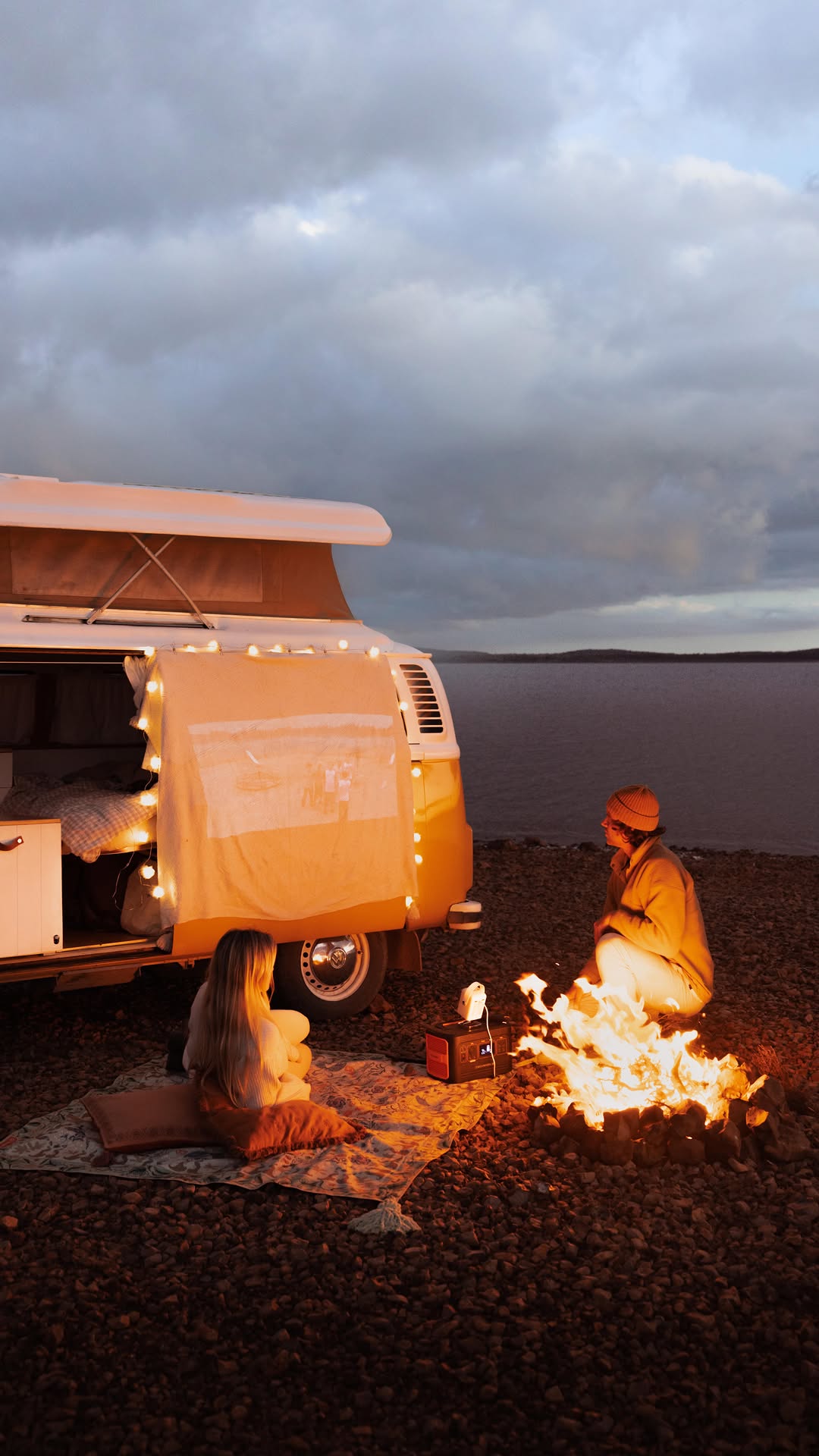Instagram post by @75vibes_ for NordVPN. Caption reads: Movie night on the road just got a whole lot....