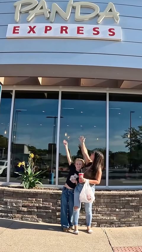 Instagram post by @love_ashley__ for Panda Express. Caption reads: #PandaExpressPartner 🧡 Fundraising made easy! 🍊....
