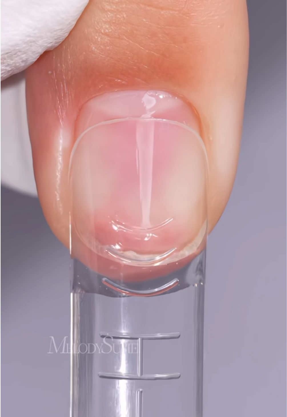 TikTok post by @nailsbyschimanskide for MelodySusie. Caption reads: Cr. @melodysusie | Nägel mit Dualformen verlängern....