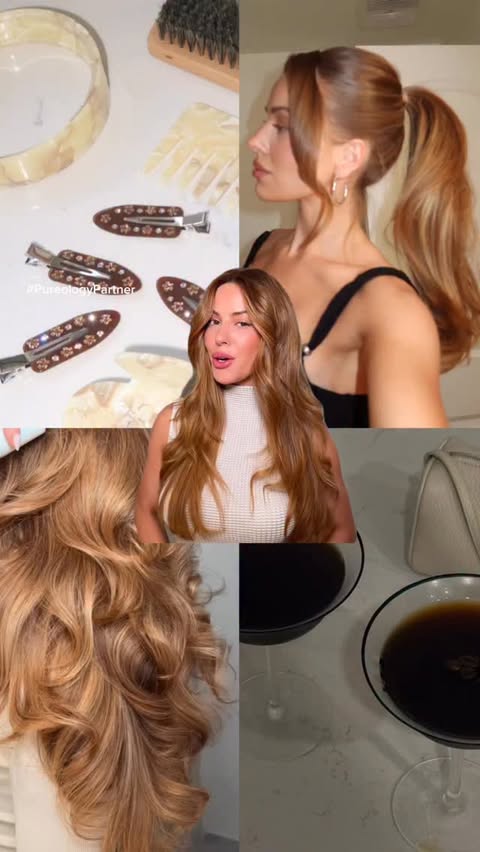 Instagram post by @anggwells for Pureology. Caption reads: Quiet luxury hair tips 💫  featuring....