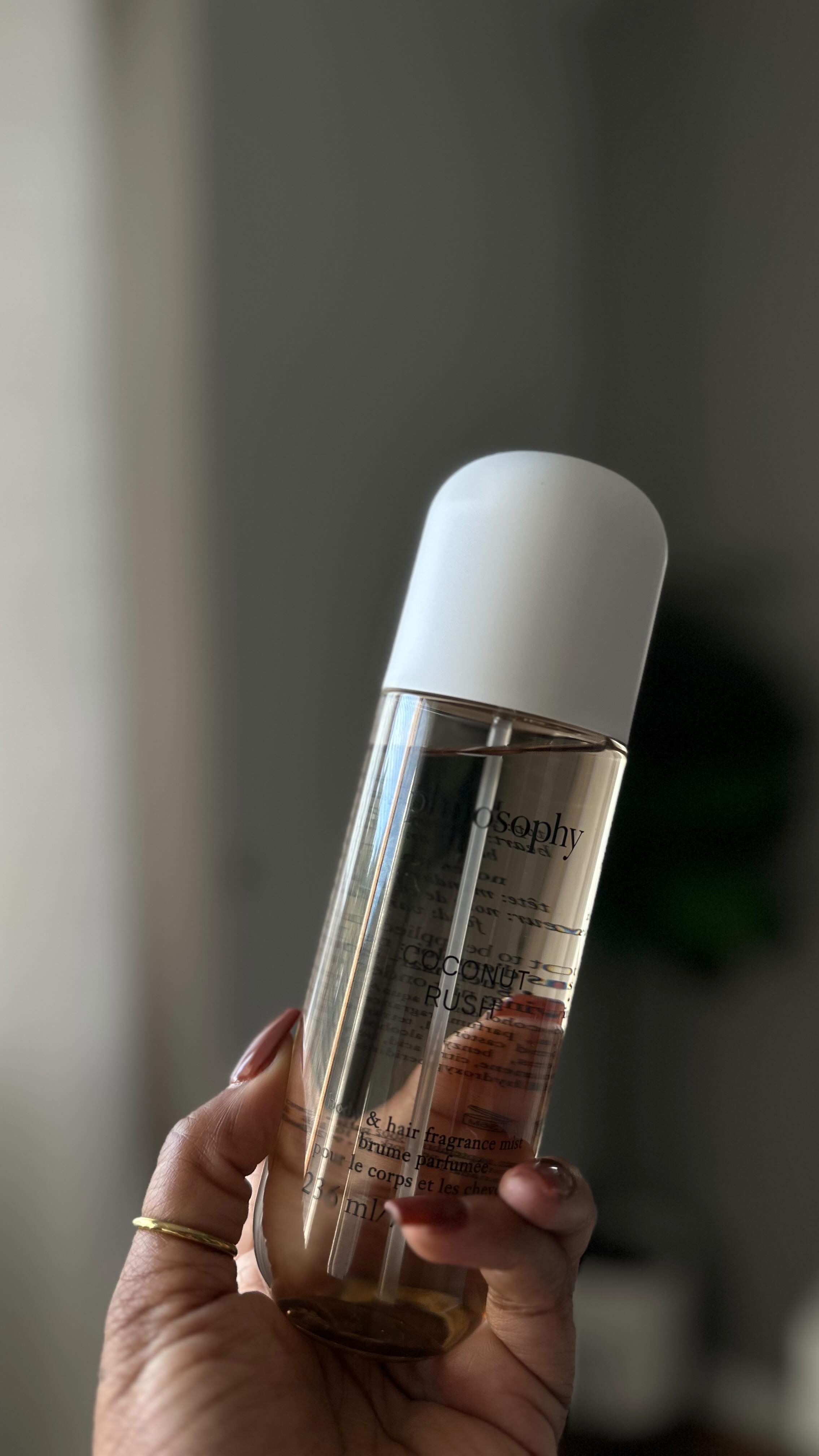 Instagram post by @glam0ur_chic for philosophy. Caption reads: Take me to the islands with @lovephilosophy new....