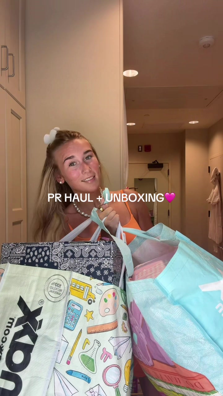 TikTok post by @avaburnam for Case-Mate. Caption reads: [...] HAUL🩷✨📦 So many fun goodies!!!!!....