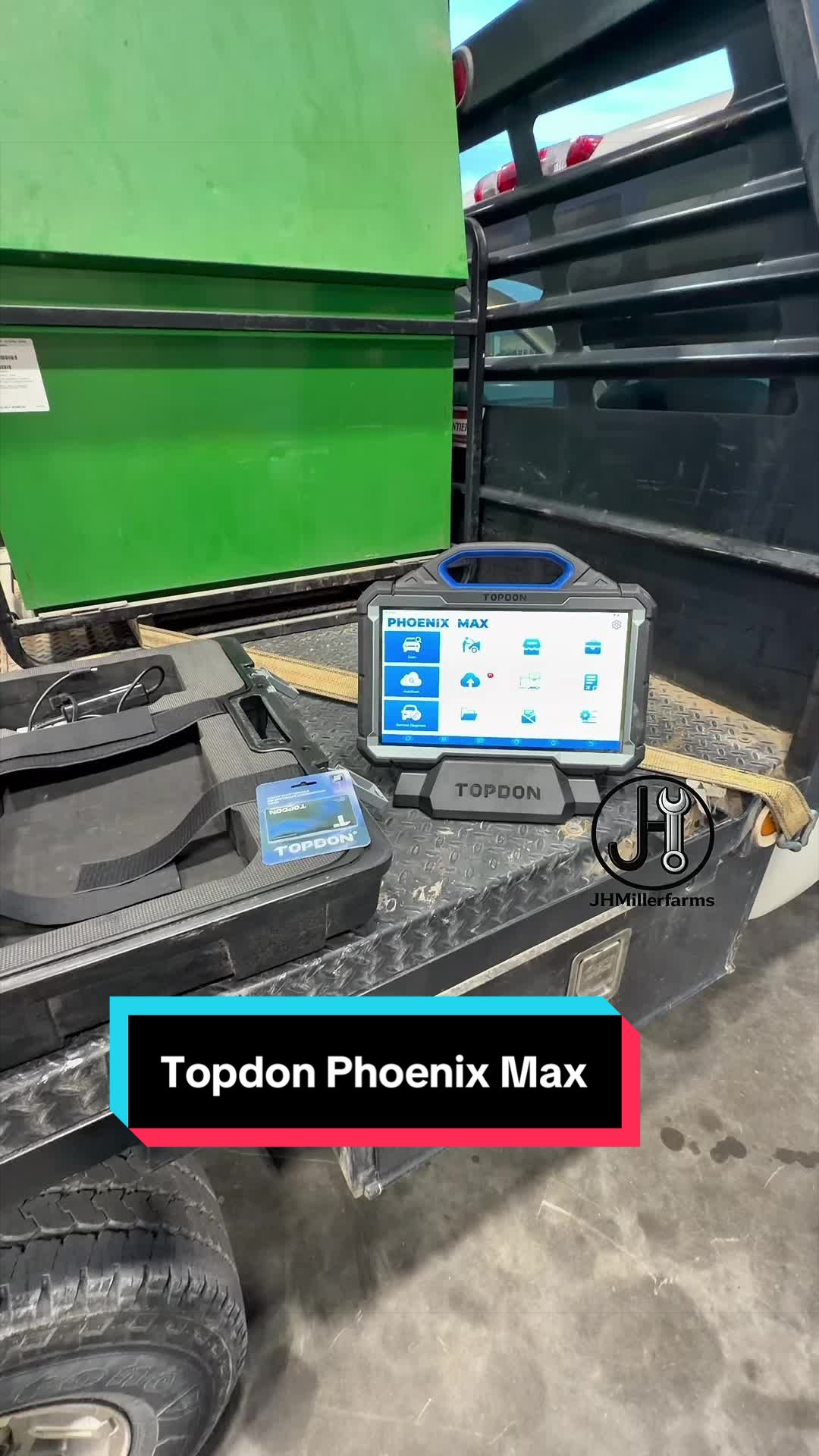 TikTok post by @jhmillerfarms2020 for Topdon. Caption reads: #TopdonThursday What’s included with the Topdon....