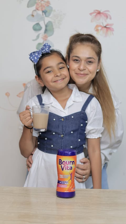 Instagram post by @jazzsoni for Cadbury Bournvita. Caption reads: Mom Math is all the little calculations moms do....