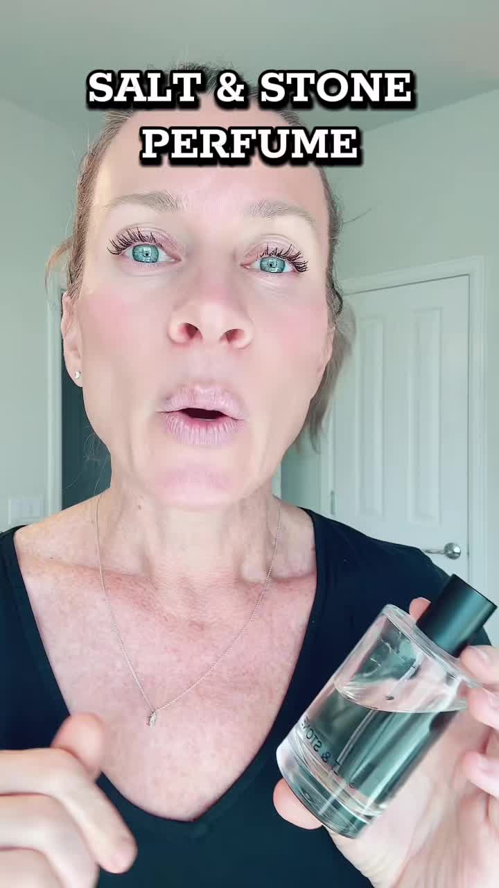 TikTok post by @the_edmonsons for SALT & STONE. Caption reads: [...] from Salt and Stone! @SALT & STONE #perfume....