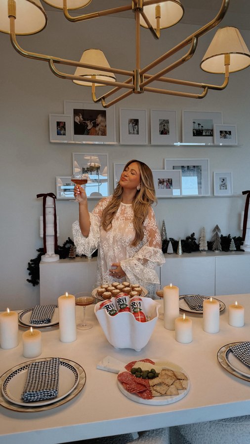 Instagram post by @haileewilkes for Ryl Tea. Caption reads: tis the season for hosting @therylcompany 🤎 #ad....