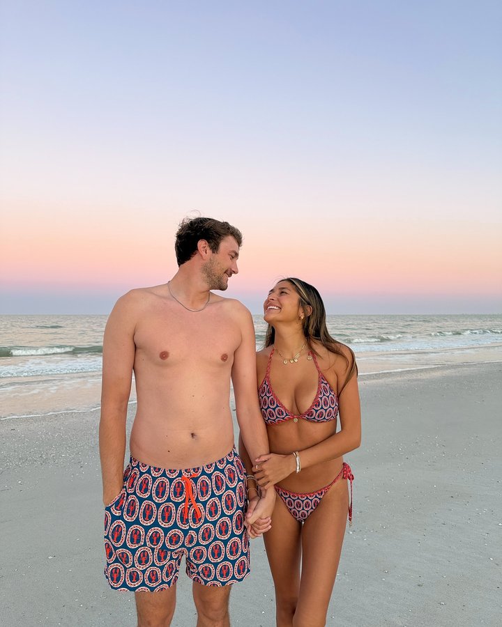 Instagram post by @megan_bair for BLACKBOUGHSWIM. Caption reads: [...] absolute fav 🌴🌞 match with us -....