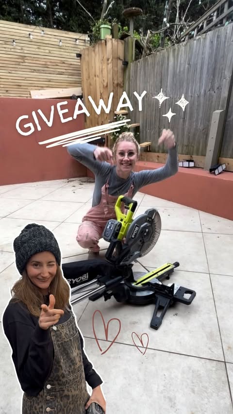 Instagram post by @renovations_at_126 for RYOBI Tools. Caption reads: [...] are giving one of you lucky lot a....