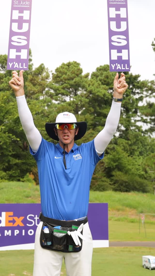 Instagram post by @elimanning for FedEx. Caption reads: Crashed the FedEx St. Jude Championship… totally....