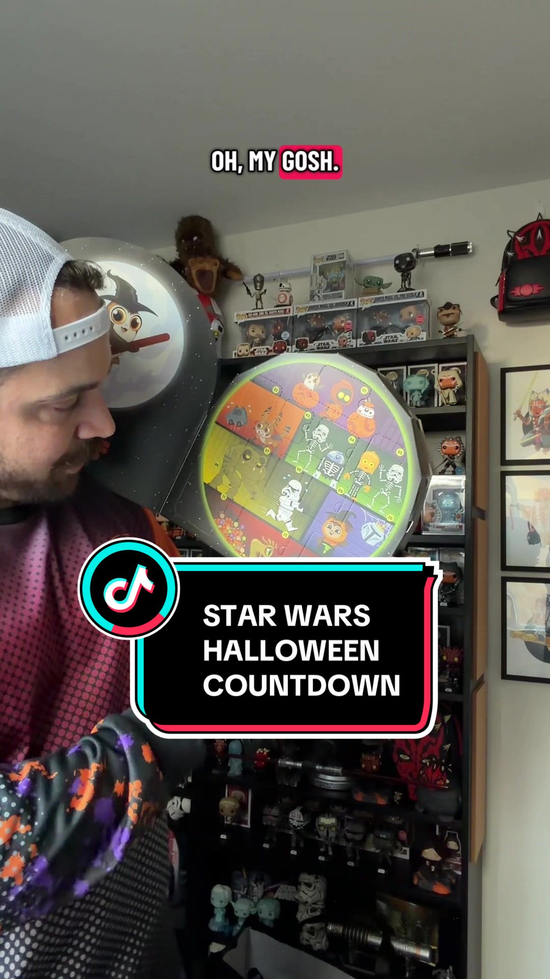 TikTok post by @blakespopnook for Star Wars. Caption reads: it’s time for a star wars countdown!! halloween is....