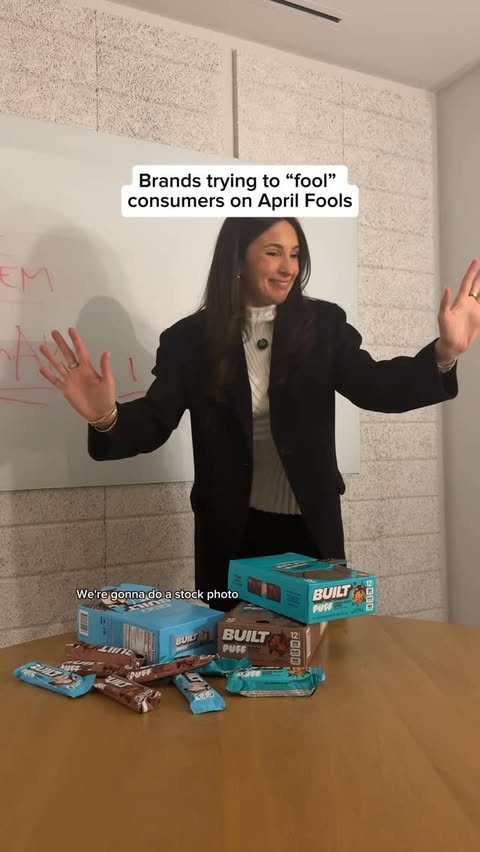 Instagram post by @corporatenatalie for Built Bar. Caption reads: [...] current favorite protein snack brand....