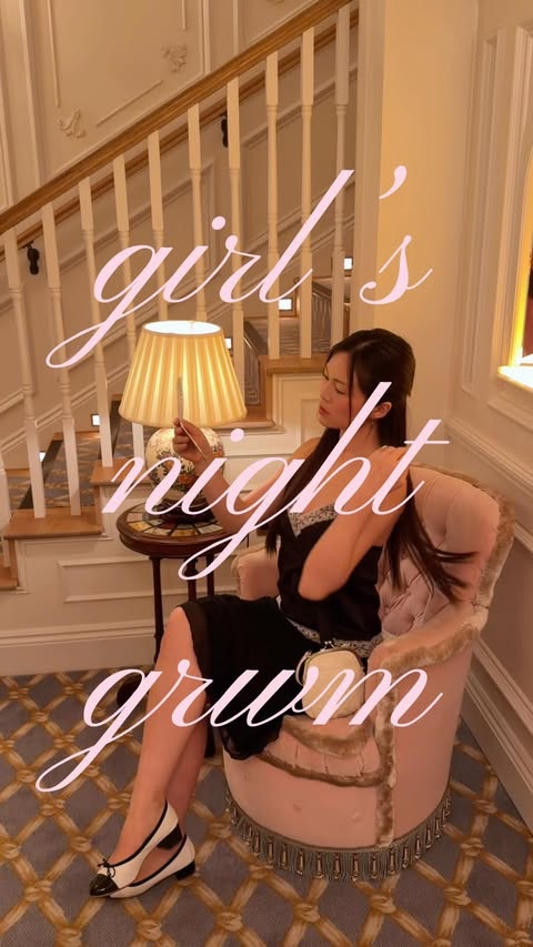 Instagram post by @olafflee for Dolce&Gabbana Beauty. Caption reads: Ad | The perfect it-girl night out routine with....