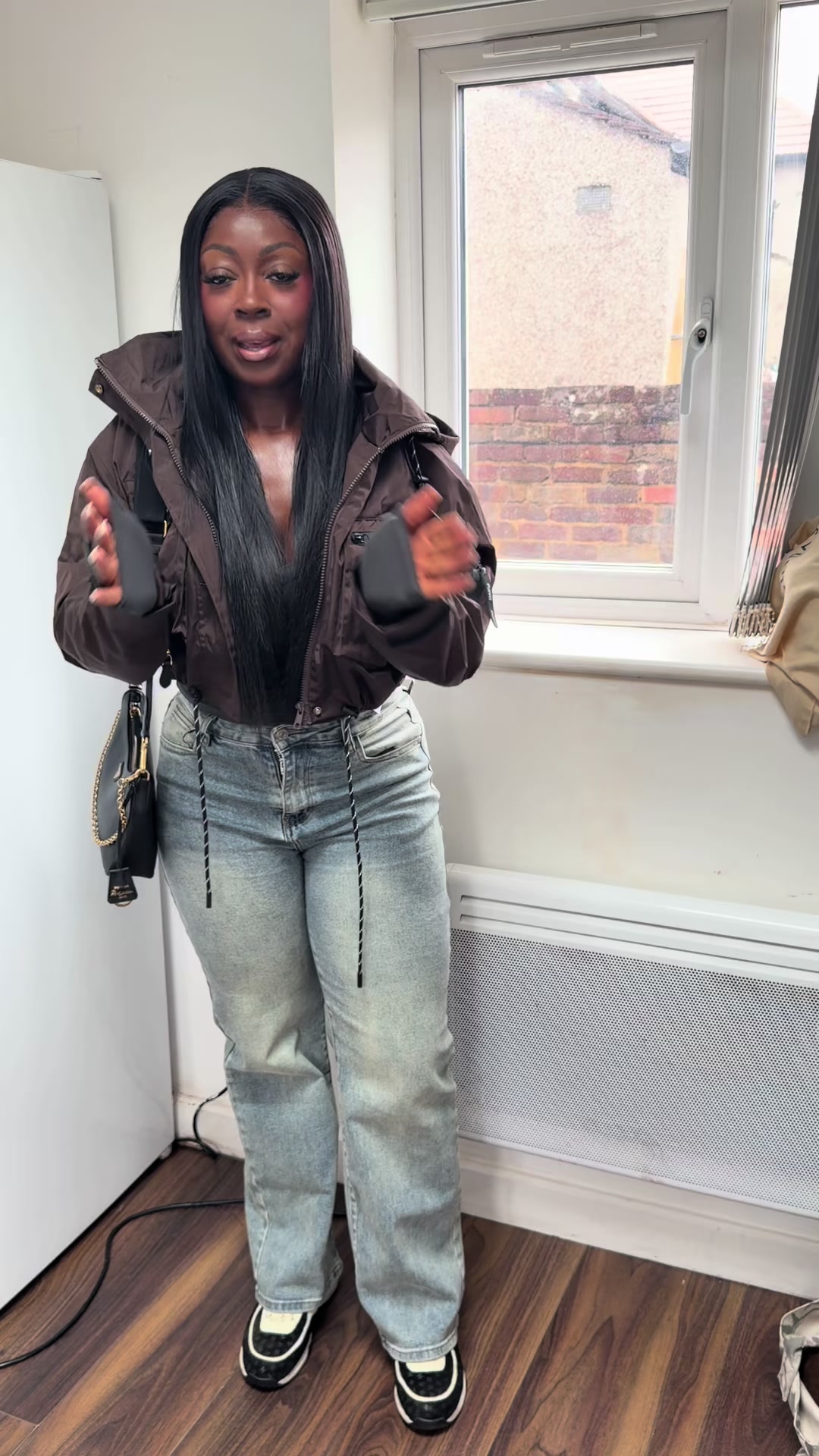 TikTok post by @shanicescarlett for PUFFIT. Caption reads: [...] jacket #tiktokshopmademebuyit @Katch Me....