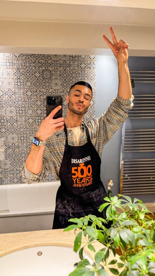 Instagram post by @danepemberton for Disaronno. Caption reads: Italian Cookery Class with @disaronno_official you....