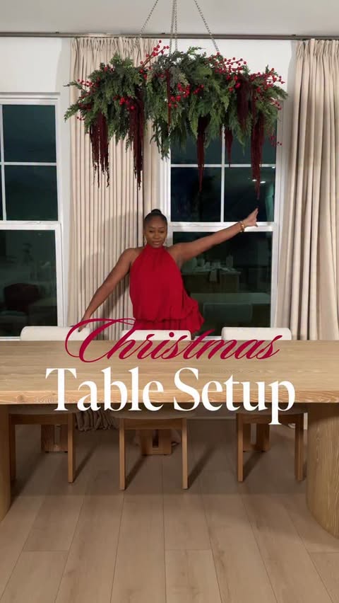 Instagram post by @jackytsh__ for Crate and Barrel. Caption reads: I opted for a burgundy theme for this year’s....