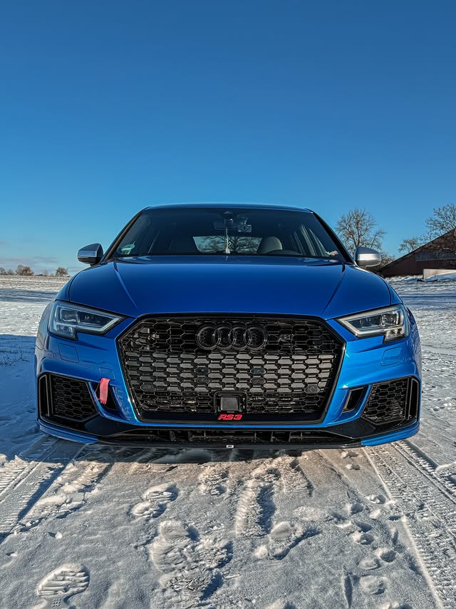 Instagram post by @audi_rs3_germany for Audi. Caption reads: 🥶 • AUDI ABT RS3 non OPF • [Anzeige wegen [...].