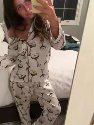 TikTok post by @xoqueenskymousebaby11 for SheShow. Caption reads: My pjs are linked!!🤗🍸🍸 @SheShow.