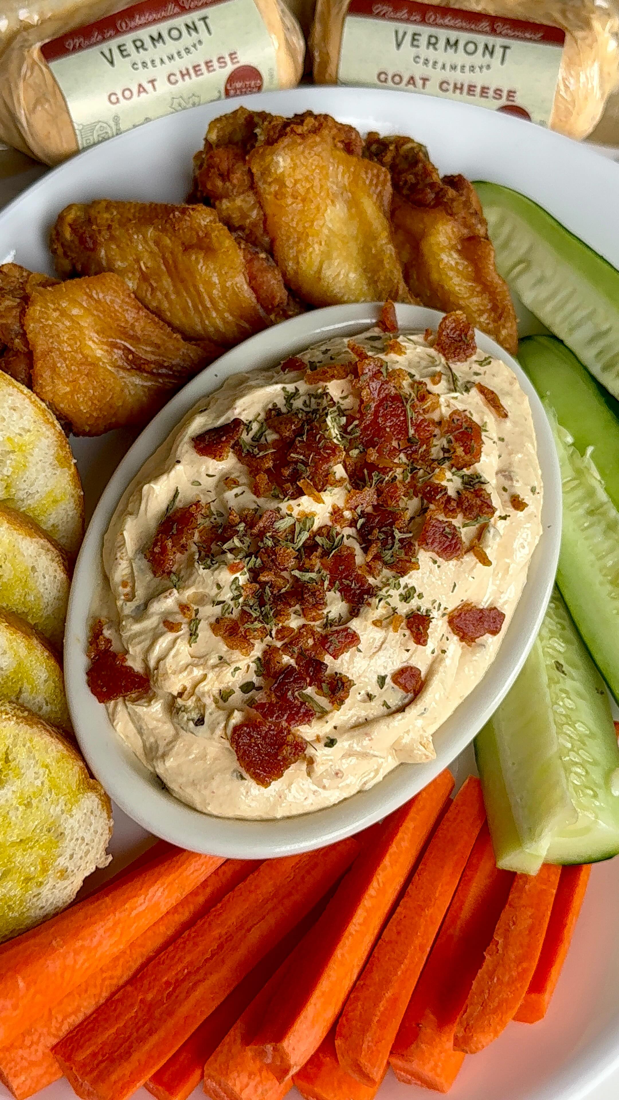 Instagram post by @typhaniecooks for Vermont Creamery. Caption reads: [...] a party of one, this sweet & spicy....