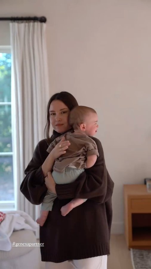 Instagram post by @gerihirsch for Genexa. Caption reads: As a mama bear, I have enough to think about.....