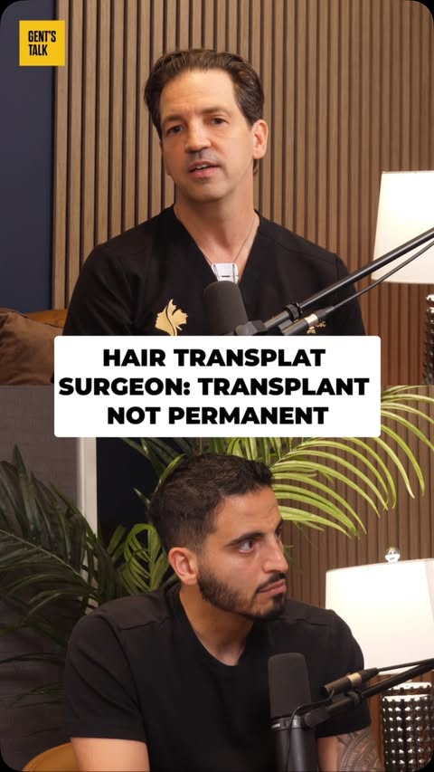 Instagram post by @gentstalkpod for Narcity. Caption reads: Something you should know about hair transplants.....