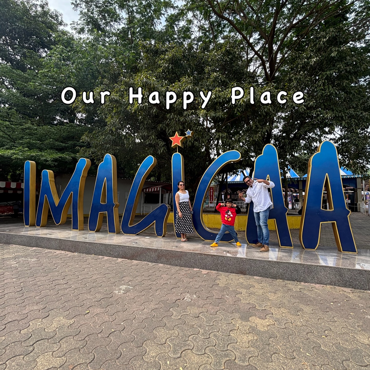 Instagram post by @malavrajda for Novotel Mohammédia. Caption reads: Imagicaa = Happiness ✨❤️ #Hosted #novotelimagicaa....