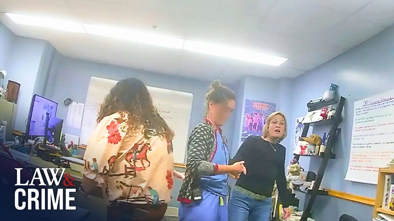 YouTube post by @LawAndCrime for Morgan & Morgan. Caption reads: ‘Tweaking’ Teacher Caught with Cocaine at School:....