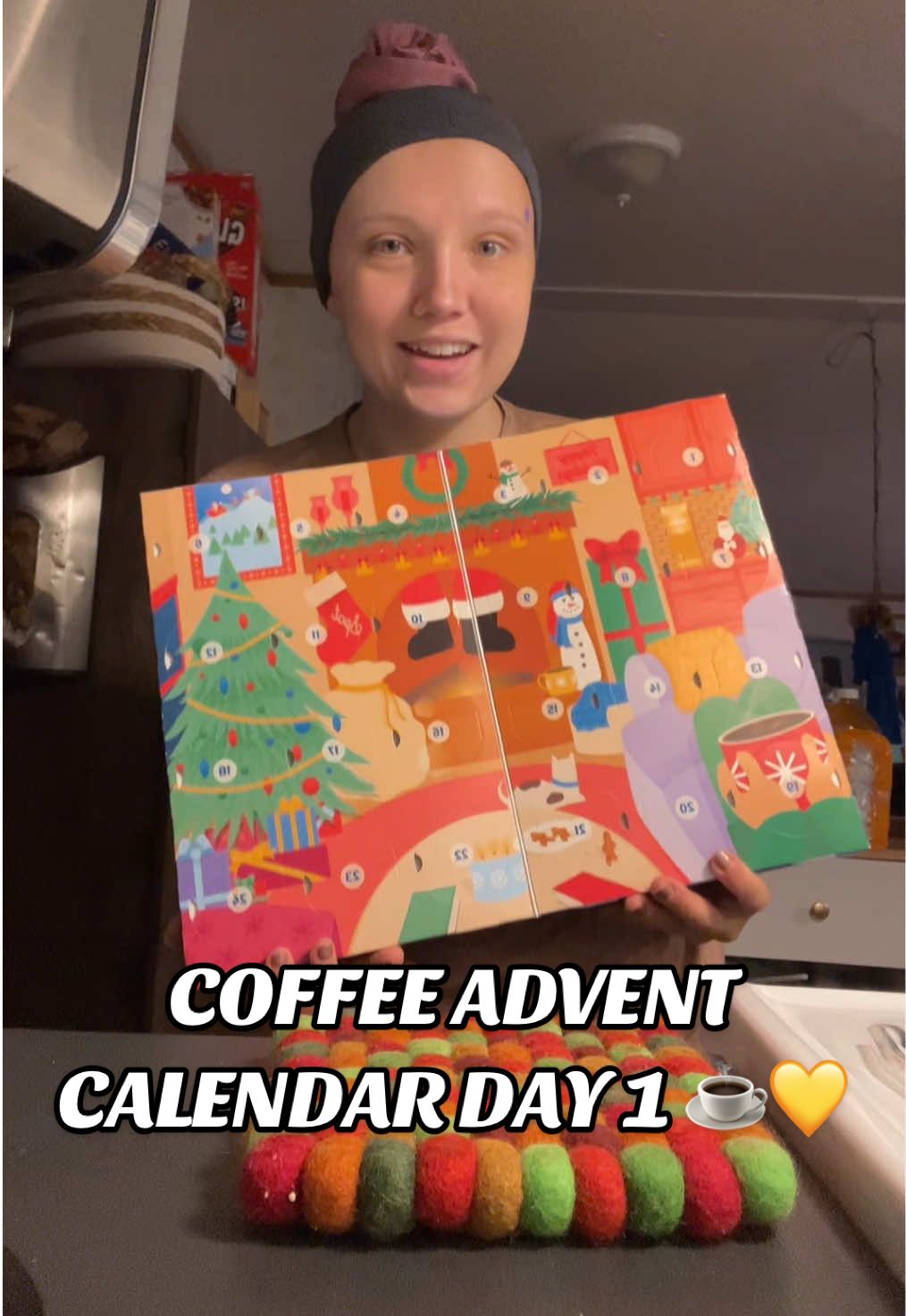TikTok post by @mamaruppert for Keurig. Caption reads: Who is excited for this coffee adventure calendar....