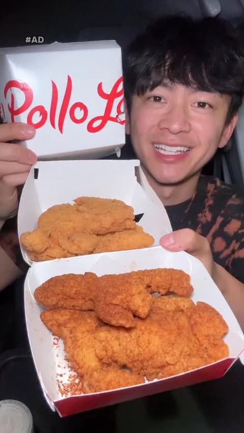 Instagram post by @thejcheneats for El Pollo Loco. Caption reads: #ad Trying @elpolloloco Loco Tenders 🔥 Only....