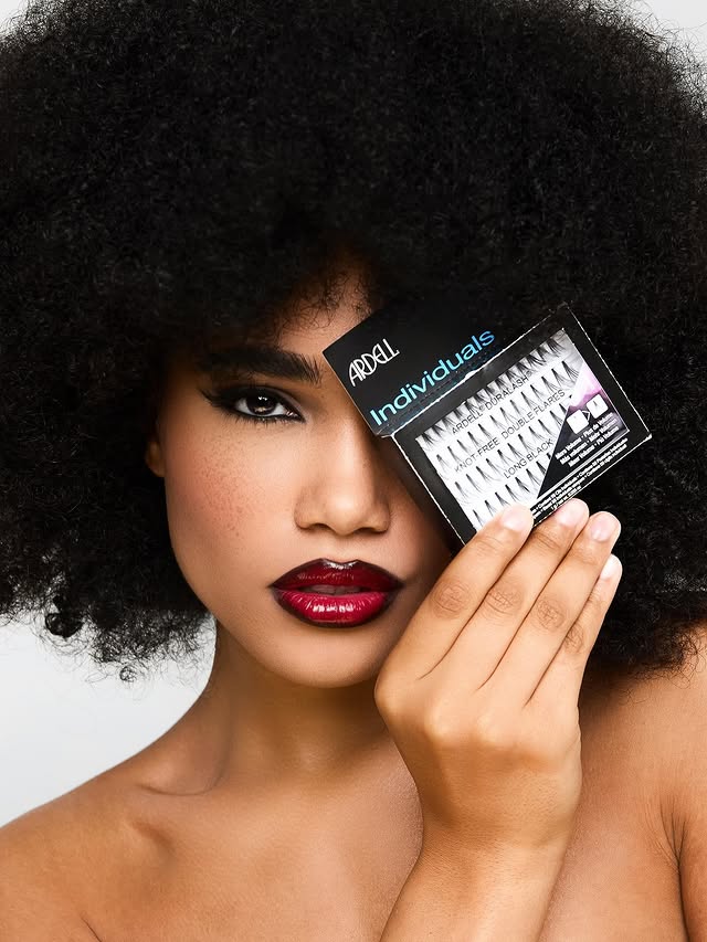 Instagram post by @emcphy for Ardell Beauty. Caption reads: [...] eyes do the talking perfected by....