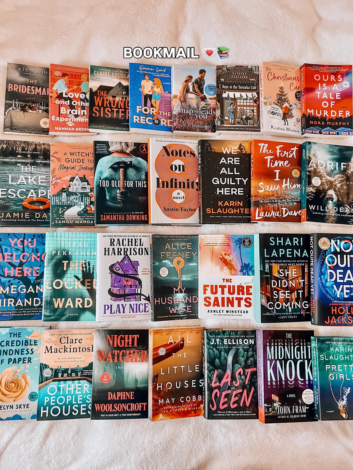 Instagram post by @emilybookedup for Random House Group. Caption reads: bookmail haul!! 💌📚 you know what they say…....