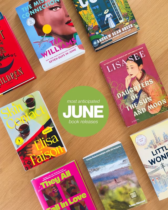Instagram post by @emnreads for Grand Central Publishing. Caption reads: june is a month of lounging around all day reading....