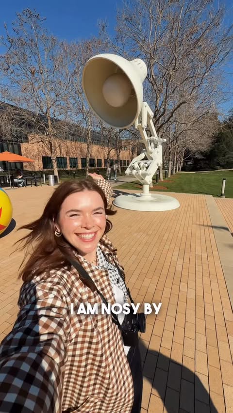 Instagram post by @hannahgtown for Walt Disney Studios. Caption reads: A dream day for a gal as nosy as me. A peek behind....