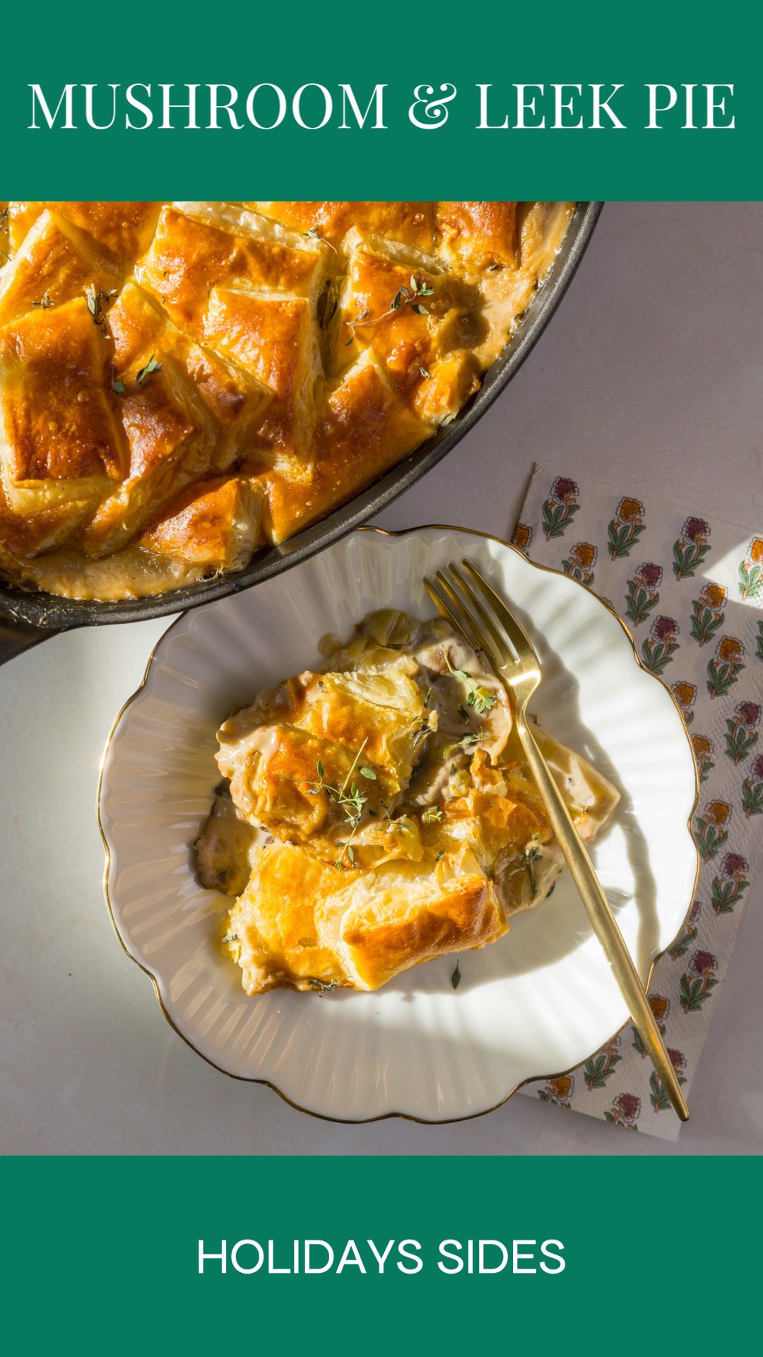 Instagram post by @lovelaughmirch for Campbell's. Caption reads: #CampbellsPartner 🥧 Mushroom and Leek Pot Pie 🥧....