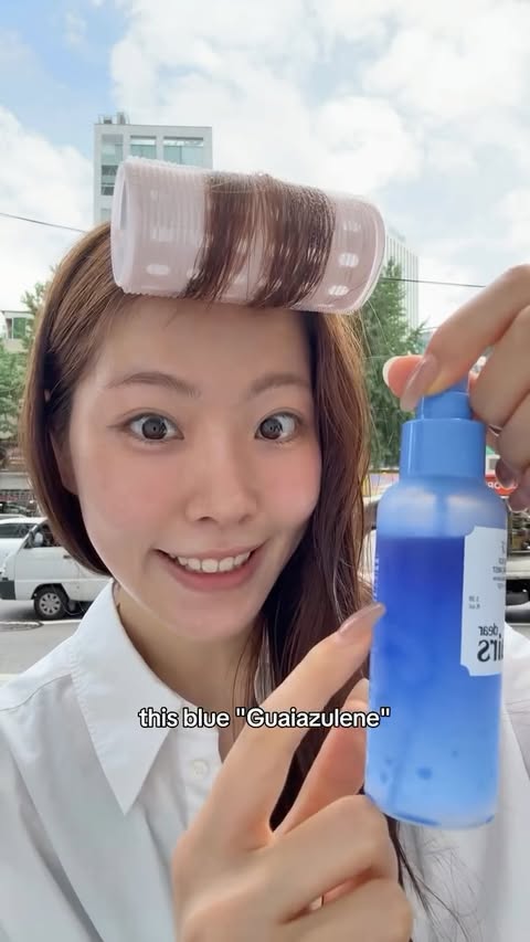 Instagram post by @mindaylee_ for Dear Klairs. Caption reads: How to cool down irritated skin in this heat....