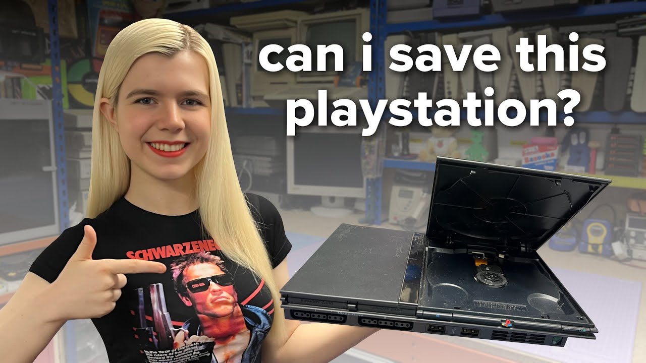YouTube post by @karilawler for PCBWay. Caption reads: Lets repair a faulty PlayStation 2.