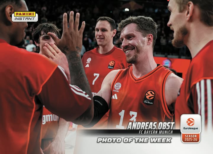 Instagram post by @euroleague for Panini America. Caption reads: [...] the Photo of the Week presented by....