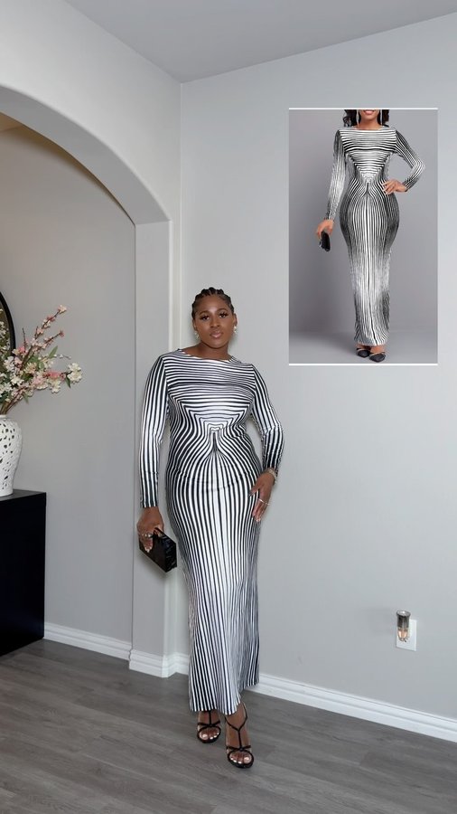 Instagram post by @queeen_vina for Rosewe. Caption reads: Which outfit is your favorite from @roseweofficial....