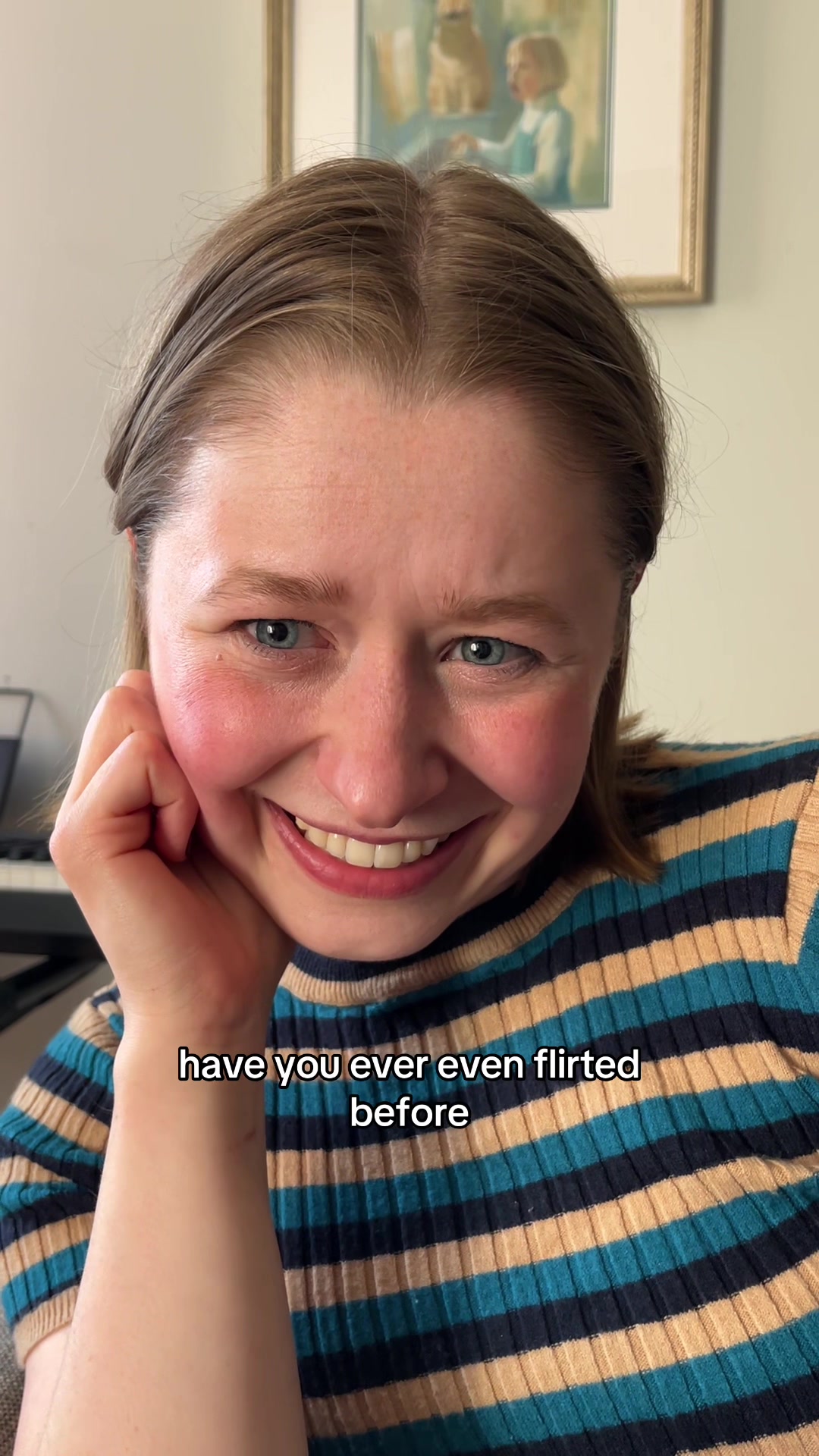 TikTok post by @hallielooyaa for Tinder. Caption reads: Testing my flirting game with @Tinder....