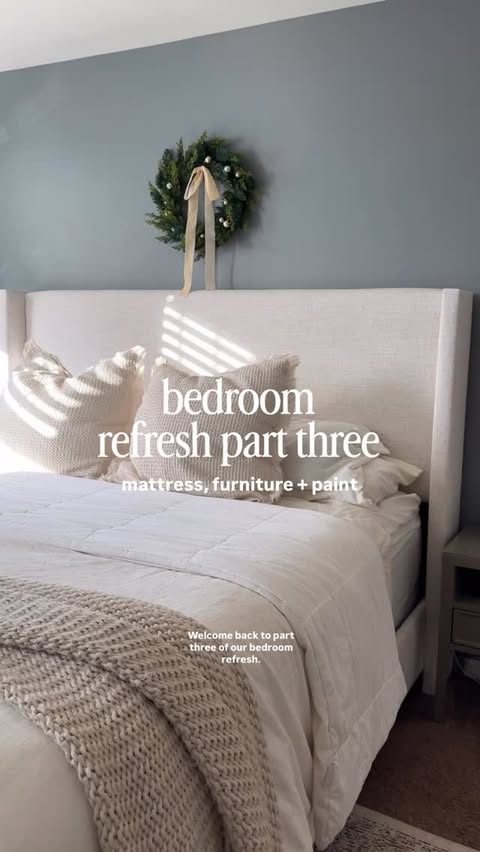 Instagram post by @mrsmeganjane for GhostBed. Caption reads: [...] room refresh started there thanks to....