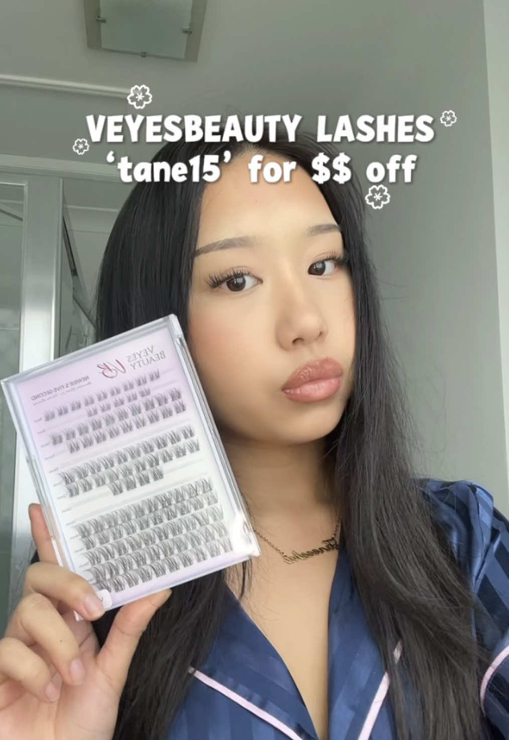 TikTok post by @taneeshahang for VeyesBeauty. Caption reads: @VEYESBEAUTY link in bio 🔗 use ‘tane15’ for $ off....
