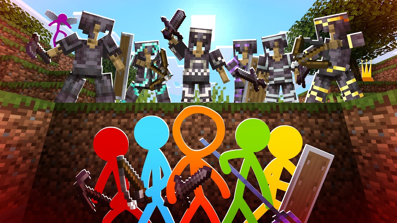 YouTube post by @alanbecker for Brilliant.org. Caption reads: Hardcore Manhunt - Animation vs. Minecraft Shorts....
