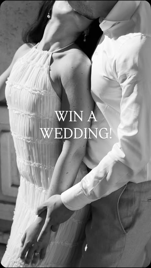 Instagram post by @lamonacalifestyle for The Knot. Caption reads: Dream wedding incoming 🎉💍 Enter @theknot ‘s Win....