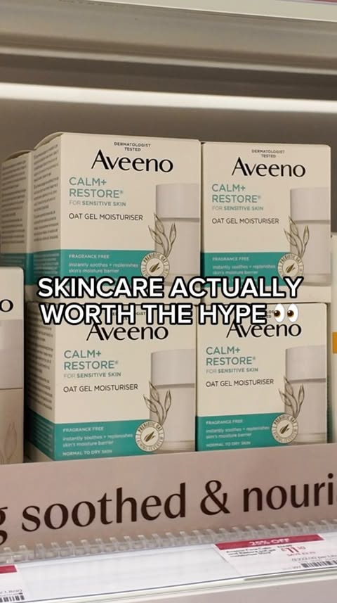 Instagram post by @granttdonaldson for Aveeno. Caption reads: [...] impaired skin barrier than you need to....