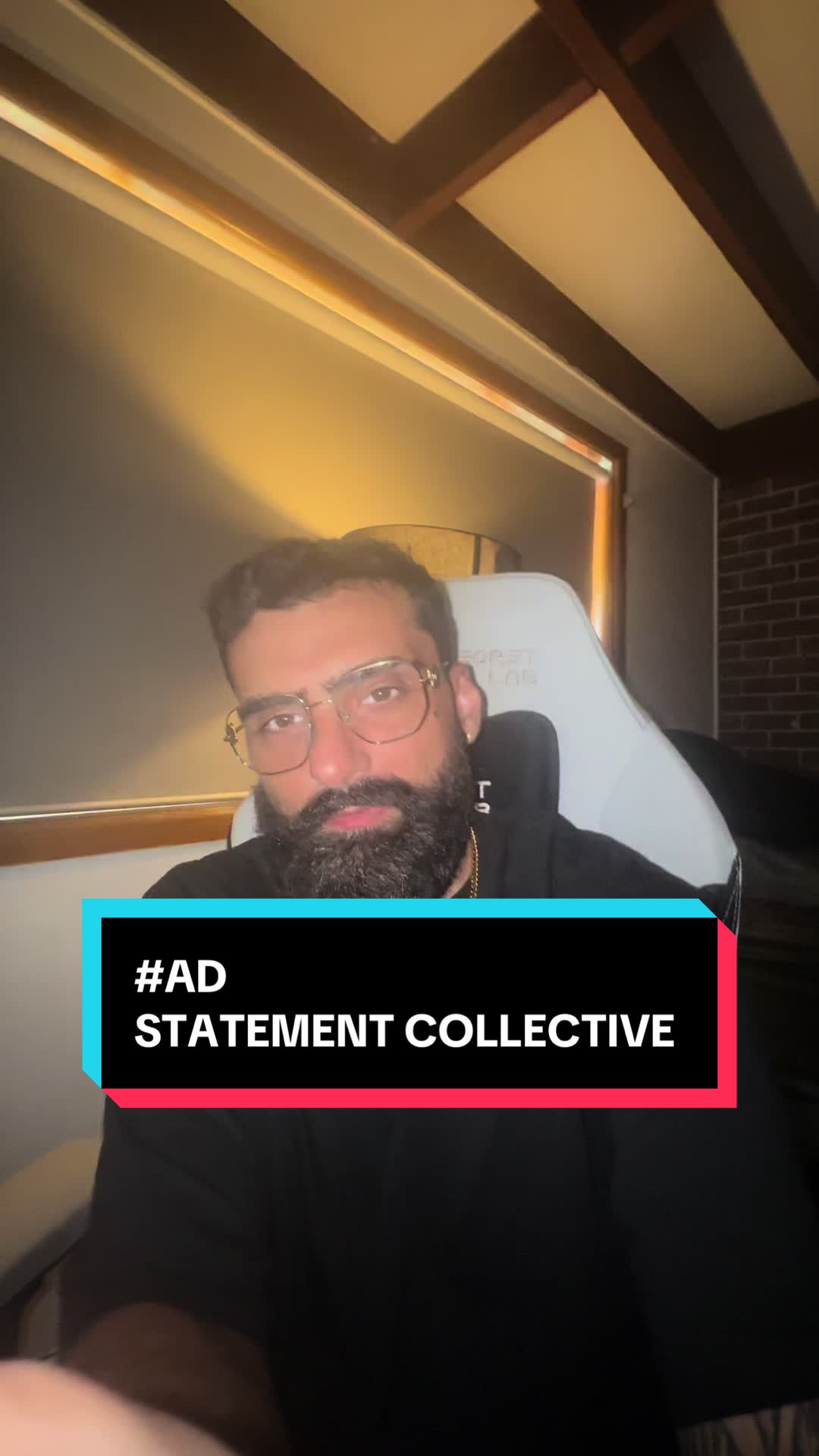 TikTok post by @alexxbruu for Statement Collective. Caption reads: @Statement Collective  #AD got some new pieces....