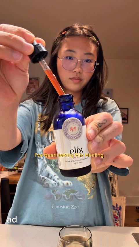 Instagram post by @emmapeng0619 for Elix. Caption reads: [...] 🧚🏼‍♀️ QiGong movement , TCM herbs....